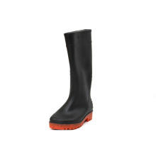 PVC botas de lluvia (negro superior / naranja Sole)